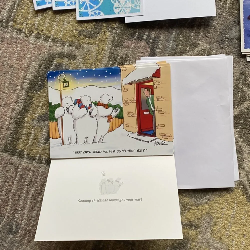 Assorted Christmas Holiday Cards with Envelopes